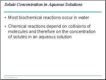 Solute Concentration in Aqueous Solutions
