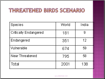 Threatened Birds Scenario