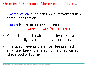 Oriented / Directional Movement = Taxis …