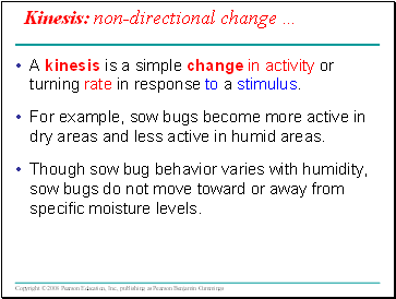 Kinesis: non-directional change 