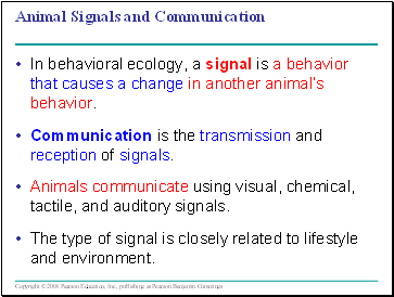 Animal Signals and Communication