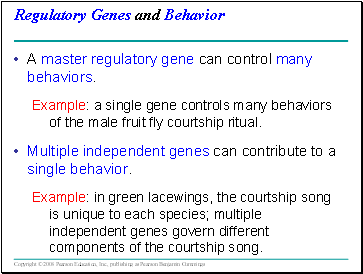 Regulatory Genes and Behavior