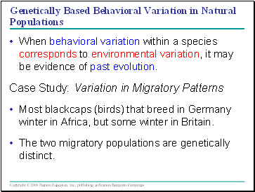 Genetically Based Behavioral Variation in Natural Populations