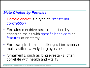 Mate Choice by Females