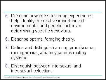 Describe how cross-fostering experiments help identify the relative importance of environmental and genetic factors in determining specific behaviors.