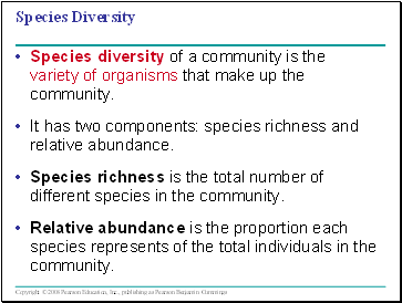 Species Diversity