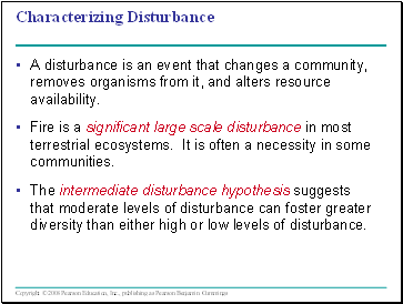 Characterizing Disturbance