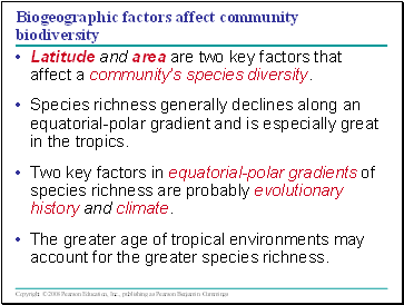 Biogeographic factors affect community biodiversity