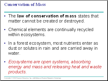 Conservation of Mass