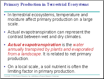 Primary Production in Terrestrial Ecosystems