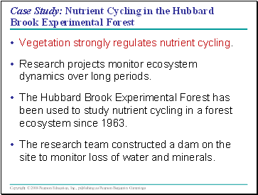 Case Study: Nutrient Cycling in the Hubbard Brook Experimental Forest