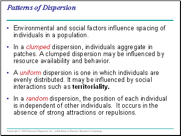 Patterns of Dispersion