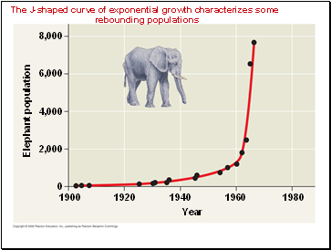 The J-shaped curve of exponential growth characterizes some rebounding populations