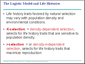 The Logistic Model and Life Histories