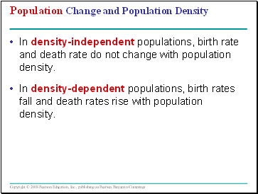 Population Change and Population Density