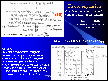 Taylor expansion