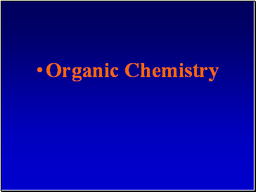 Organic Chemistry