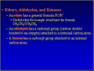Ethers, Aldehydes, and Ketones