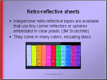 Retro-reflective sheets