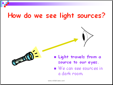 How do we see light sources?