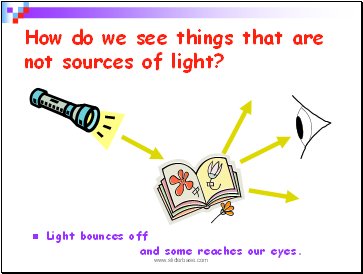 How do we see things that are not sources of light?