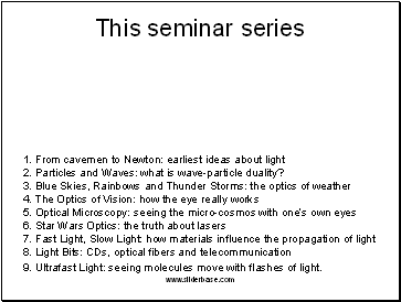 This seminar series