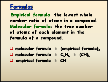 Formulas