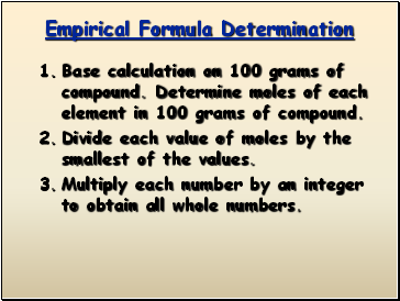 Empirical Formula Determination