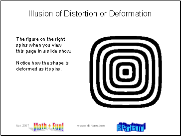 Illusion of Distortion or Deformation