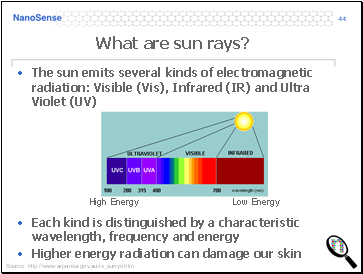 What are sun rays?
