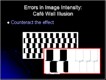 Errors in Image Intensity: Café Wall Illusion