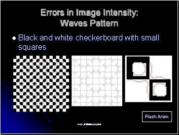 Errors in Image Intensity: Waves Pattern