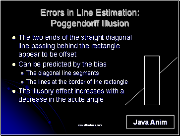 The two ends of the straight diagonal line passing behind the rectangle appear to be offset