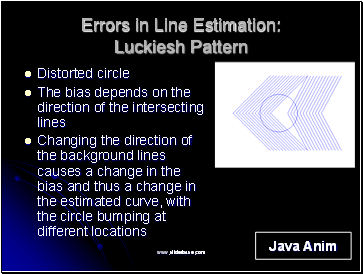 Errors in Line Estimation: Luckiesh Pattern