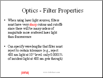 Optics - Filter Properties