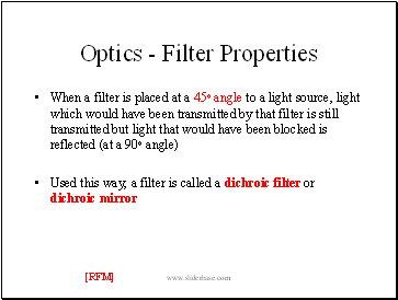 Optics - Filter Properties