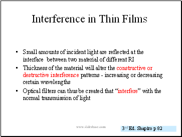 Interference in Thin Films