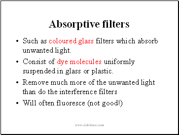 Absorptive filters