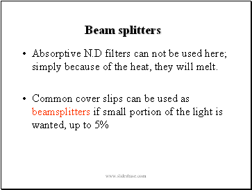 Beam splitters