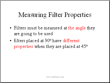 Measuring Filter Properties