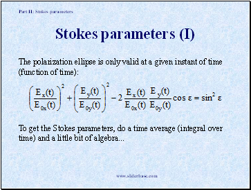 Stokes parameters (I)