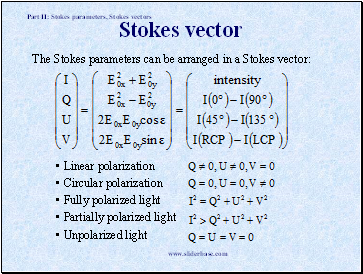 Stokes vector