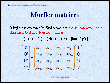 Mueller matrices