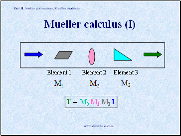 Mueller calculus (I)
