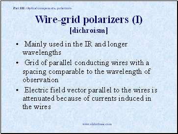 Wire-grid polarizers (I) [dichroism]
