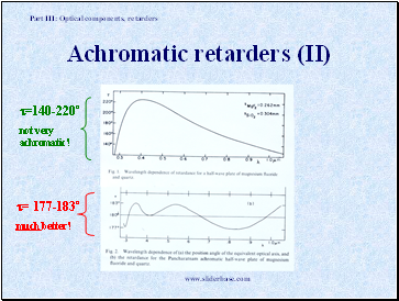 Achromatic retarders (II)