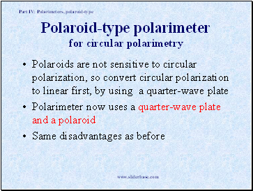 Polaroid-type polarimeter for circular polarimetry