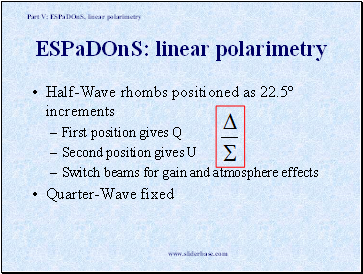 ESPaDOnS: linear polarimetry