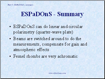 ESPaDOnS - Summary