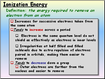 Ionization Energy